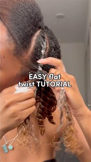 EASY flat twist TUTORIAL❤️ #hairstyle #naturalhair #haircare