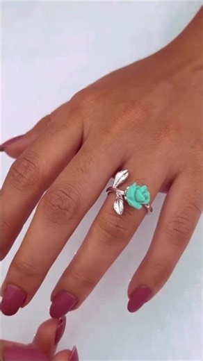new silver flower ring design #shortvideo #silverjewllery