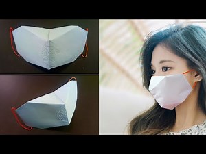 How to make a paper MASK for your kids - Very Easy Origami (DIY MEDICAL or FACE MASK)