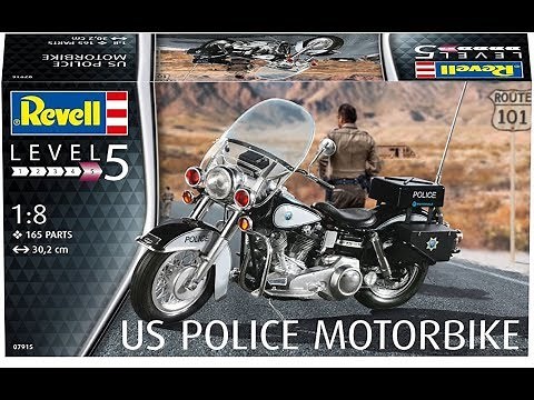 Revell 1/8 US Police Motorbike finished