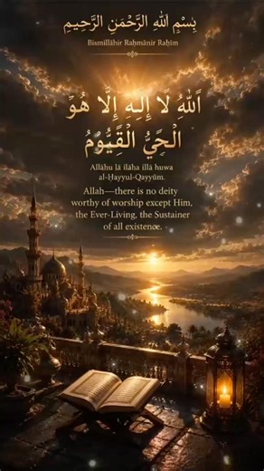 Ayatul Kursi Dua with Transliteration & English Meaning | Powerful Protection & Blessings #shorts