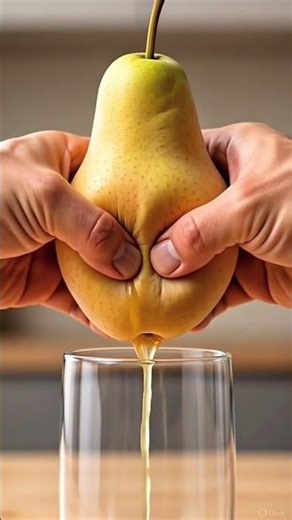 Pear Crush Macro Shot – 4K HDR Super Slow Cinematic Juice Flow#fruitvideo
