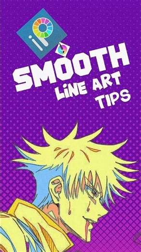 Smooth lineart tutorial in ibispaint x #tutorial #anime #art #shorts #drawing