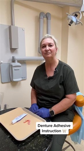 The secret to placing denture adhevise correctly 😉😉