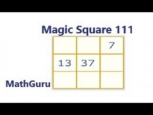 Magic Square 111 | Math Puzzle