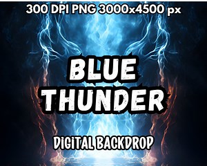 Digital Backdrop, Thunder Background for Photo Editing, Supernatural Dark Background, Blue Thunder Backdrop, Photo Overlay 300 DPI, PNG - Etsy