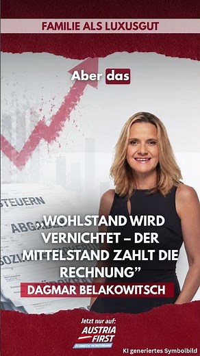 Prosperity is being destroyed - the middle class is picking up the tab! - Dagmar Belakowitsch