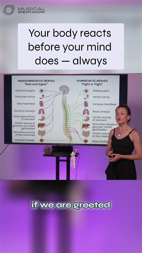 An explosion outside triggers an unconscious reaction in your nervous system. Fight or flight kicks in *fast*. Relaxation takes time. Learn to relax by understanding the Brain & Breath Connection. #NervousSystem #FightOrFlight #StressResponse #Relaxation