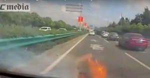 WATCH: iPhone 6 catches fire in a moving car; fake battery said to be the reason