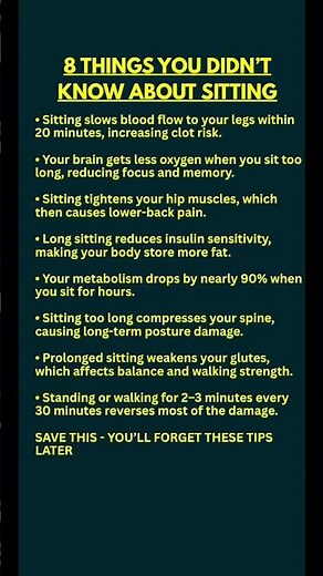 8 Shocking Things Sitting Is Doing To Your Body Right Now (This Will Make You Stand Up Immediately!)