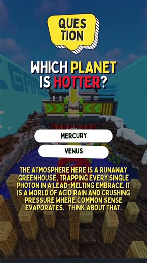 Which one will melt you faster? #venus #mercury #planets