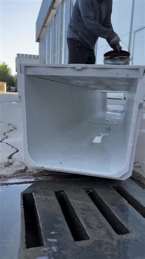 U-shaped resin gutter, modular installation, easy installation, fast drainage, the first choice for park drainage#gutters #drainagesystem #explore