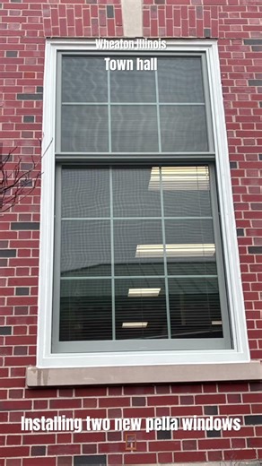 Installing new windows in Wheaton IL town hall #viral #shorts #viralvideos #videomic #foryou #fypシ