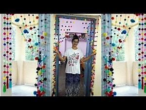 Pom pom door hanging toran |Diy woolen toran | diy jhalar/toran/bandhanvar for Diwali/Karwachauth