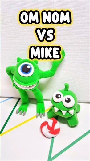 🟢 Om Nom vs Mike Wazowski | One Green Ball, Two Characters | Super Clay