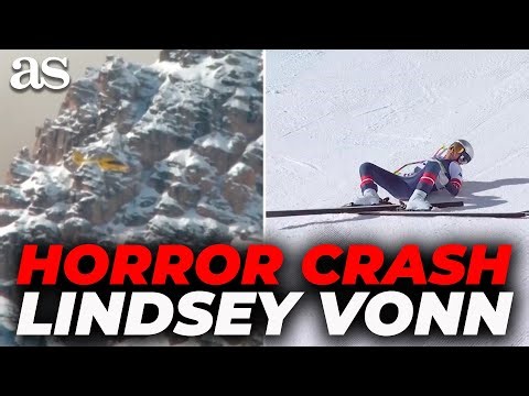 SHOCKING FOOTAGE: Lindsey Vonn AIRLIFTED after horror crash in olympic downhill