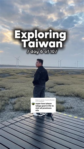 Replying to @janine | food & lifestyle 🍽️ Taiwan Day 6 Itinerary 🇹🇼 Save this for your Taichung day tour 8:15 AM – Meet up at Ximen Station Exit 4 for Taichung Day Tour 11:00 AM – Zhongshe Flower Market (peak tulip season) Quick drive by – National Taichung Theater original bubble tea brand 2:00 PM – Miyahara, explore the main branch then walk to the second branch for shorter ice cream lines, try the oolong flavor 3:30 PM – Rainbow Village, closed on Mondays 4:30 PM – Gaomei Wetlands 7:30 PM 