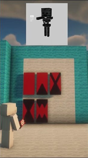 Skeleton banners in minecraft || WASP Life hacks|| #Shorts