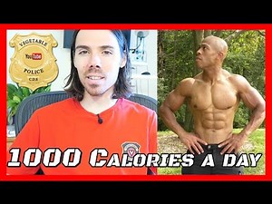 Dr. Amen Ra eats 1000 calories a day and is a VERY MUSCULAR Vegan!