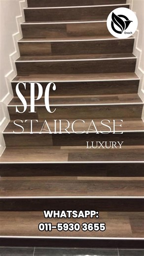 SPC Staircase Naikkan seri kediaman anda dengan tangga SPC yang moden dan tahan lasak — kalis air, anti-gelincir, serta direka untuk kegunaan harian dengan kemasan yang elegan dan selamat. 🌟 Kenapa Pilih SPC ? ✅ 100% Kalis Air ✅ Tahan Anai-Anai ✅ Sifar Formaldehid — Selamat untuk seisi keluarga ✅ Tahan Calar untuk kecantikan yang tahan lama ✅ Sistem Click-Lock untuk pemasangan pantas ✅ Tekstur kayu yang realistik ✅ Diperbuat daripada 100% bahan virgin 🏡 Suitable for Living Rooms, Bedrooms, Kit