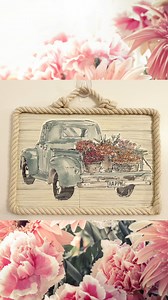 Spring Truck Dollar Tree DIY Sign #springdiy #dollartreediy | Crafty Beach
