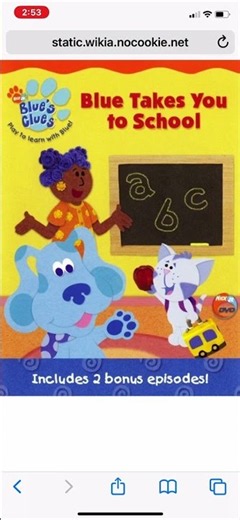 Happy 23rd anniversary of dvd and vhs release blues clues blue takes you to school