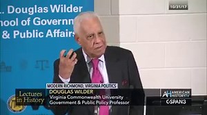 11 reactions · 11 shares | Lectures in History: Modern Richmond, Virginia Politics - Saturday 8pm & Midnight ET on C-SPAN3 Douglas Wilder was the first African American elected as governor in U.S. history, serving Virginia from 1990 to 1994. Mr. Wilder is a guest speaker in a Virginia Commonwealth University class looking at the political history of the state capital of Richmond. | American History TV | Facebook