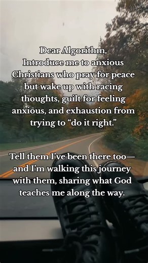 Anxious Christians: if you’ve prayed for peace but still wrestle with racing thoughts, guilt, or fear—you’re not alone. Follow for encouragement on walking this journey, and check the journal in my profile to take your next step in freedom. | HonestFaith-AnxiousHearts