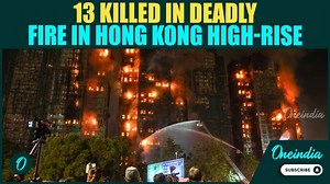 HORRIFYING VISUALS: 13 Dead as Fire RIPS through 7 High-Rise Residential Buildings in Hong Kong - Oneindia