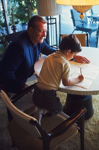 John Wayne with his son, Ethan Wayne, around 1965. | Legends Never Die: John Wayne