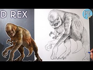 How to draw D-REX || Jurassic World Rebirth