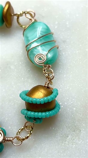 Czech Bead Bracelet Art #handmade #jewelrymaking