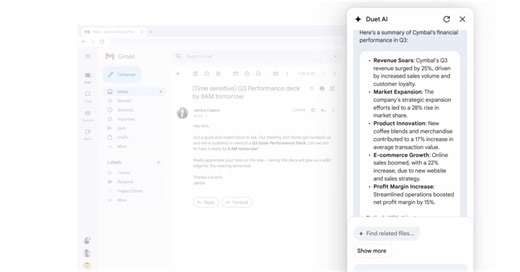 Duet AI for Google Workspace is $30 per month/user for enterprise