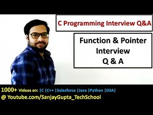 Function and Pointer in C language Interview Question & Ans | c programming by sanjay gupta