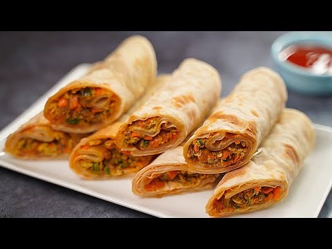 Vegetable Egg Roll | Chapti Egg Roll | How to Make Veg Roll | Toasted