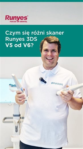 Jaka różnica jest pomiędzy skanerami Runyes 3DS V5 i V6 - w oprogramowaniu praktycznie żadna, przekonaj się o tym we własnym gabinecie- przetestuj skanery #Runyes - zapraszamy do kontaktu: Adam Derkacz 📞 48 787 815 125 📧 a.dekracz@amadar.pl #Runyes3DSV5 #Runyes3DSV6 #Nowość #SkanerWewnątrzustny #Runyes3DS #RunyesV6 #RunyesV5 | Amadar