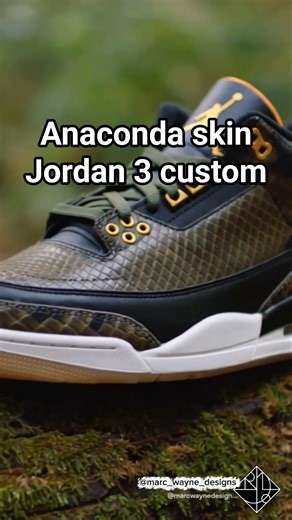 I wrestled a anaconda snake for its hide to make a custom Jordan 3 shoe