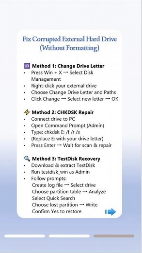 How to Fix a Corrupted External Hard Drive (Without Losing Files)#windowstips #datarecovery