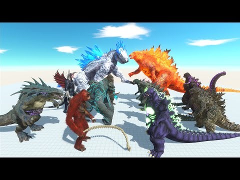 Godzilla vs Shimo, Kong & Gigan: The Ultimate Monster Fight! | Animal Revolt Battle Simulator