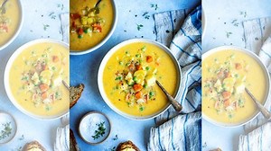 Another great Irish recipe for the week that's in it! Irish Farmhouse Vegetable Soup! ☘️ You'll Need: ¼ stick/ 25g butter 1 onion, peeled and diced 1 leek, sliced 3 potatoes, peeled and diced (1 lb) 50 fl oz/ 1.5 litres of vegetable stock 2 carrots, diced 1 parsnip, diced 4 sticks celery, sliced ½ cup/ 100ml cream, optional 1 1/3 cup/ 200g frozen Peas Sea salt and freshly ground black pepper Full recipe on donalskehan.com link in bio! | Donal Skehan