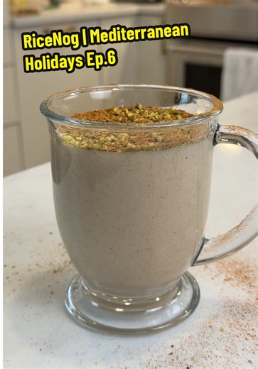 RiceNog | Mediterranean Holidays EP.6 Ditch the eggnog and introduce the RiceNog to your family this year! *Recipe* Dry mixture: 2 tbsp rice flour 1 tsp corn starch 2-3 tbsp sugar (preference) On a medium heat, warm up 2 cups of the milk of your choice Once warm, start gradually introducing the dry mixture while whisking Once thick but drinkable, remove from heat Add in 1/2 tsp vanilla extract, 1 tsp orange blossom and a sprinkle of cinnamon Serve with crushed pistashio and a srinkle of cinnamon