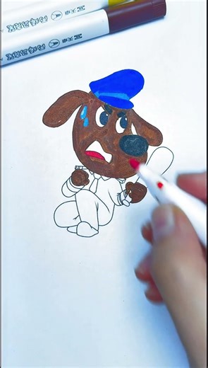 Coloring Sheriff Labrador 🚔🚔 #coloring #art #labrador