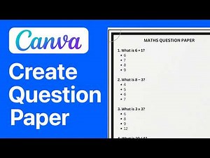 Make A Question Paper Under 2 Minutes (Using Canva) - Fast & Easy!