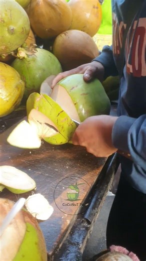 Cutting a Coconut with Laser Precision