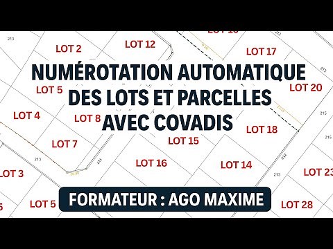 NUMÉROTATION AUTOMATIQUE DES LOTS ET PARCELLES AVEC COVADIS