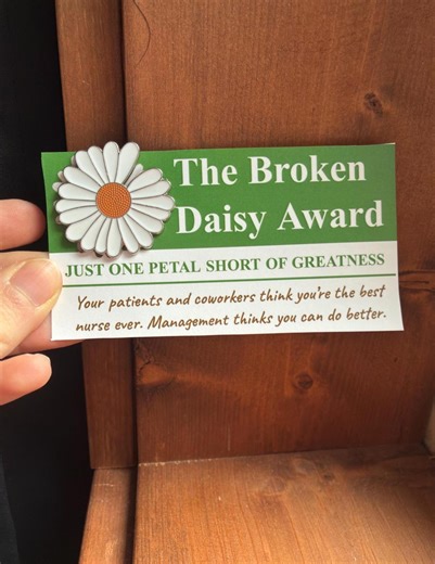 Nurse Pin Gift Funny – “the Broken Daisy Award” – Gag Gift for Nurses - Etsy