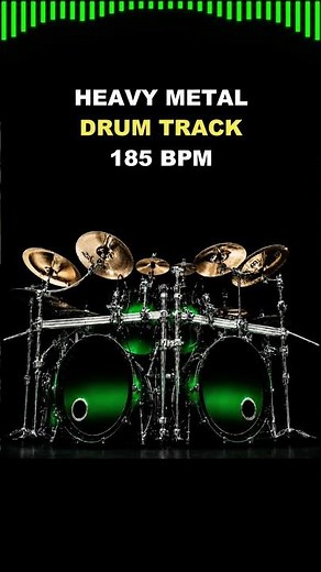 Heavy Metal Drum Track 185 BPM 🔥 Drum Play Along #guitar #drums #heavymetalsongs