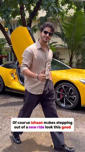 Viral Bhayani on Instagram: "MG Cyberster in frame. Ishaan Khatter in motion. That’s how you pull off a scene. #Cyberster #IshaanKhatter #Spotted"