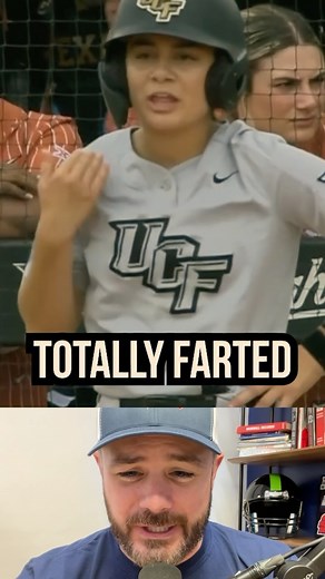 4.7M views · 16K reactions | She confessed while standing on first base #softball #ucf #sports #fart | Jomboy Media | Facebook