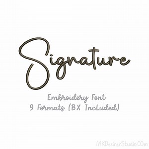 Signature Font Machine Embroidery Script Font Designs Monogram Alphabet Letters, Digital Files Format BX PES DST, 6 Sizes - Etsy Australia
